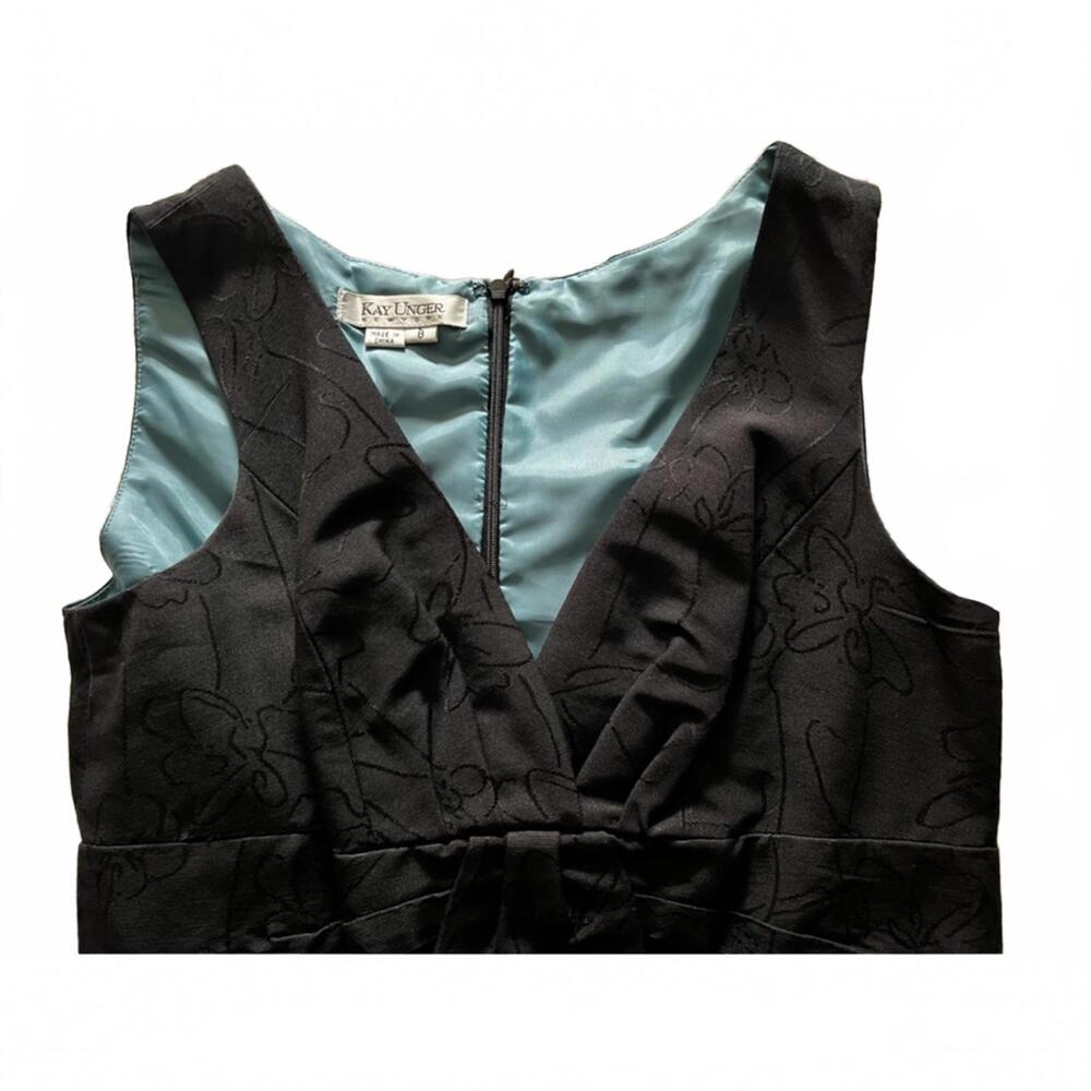 Kay Unger Black Cocktail Dress with Pockets